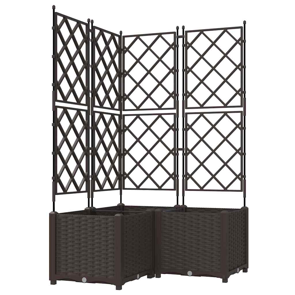 Have Blomsterkrukke 3 stk. Brun 80 x 80 x 143 cm PP