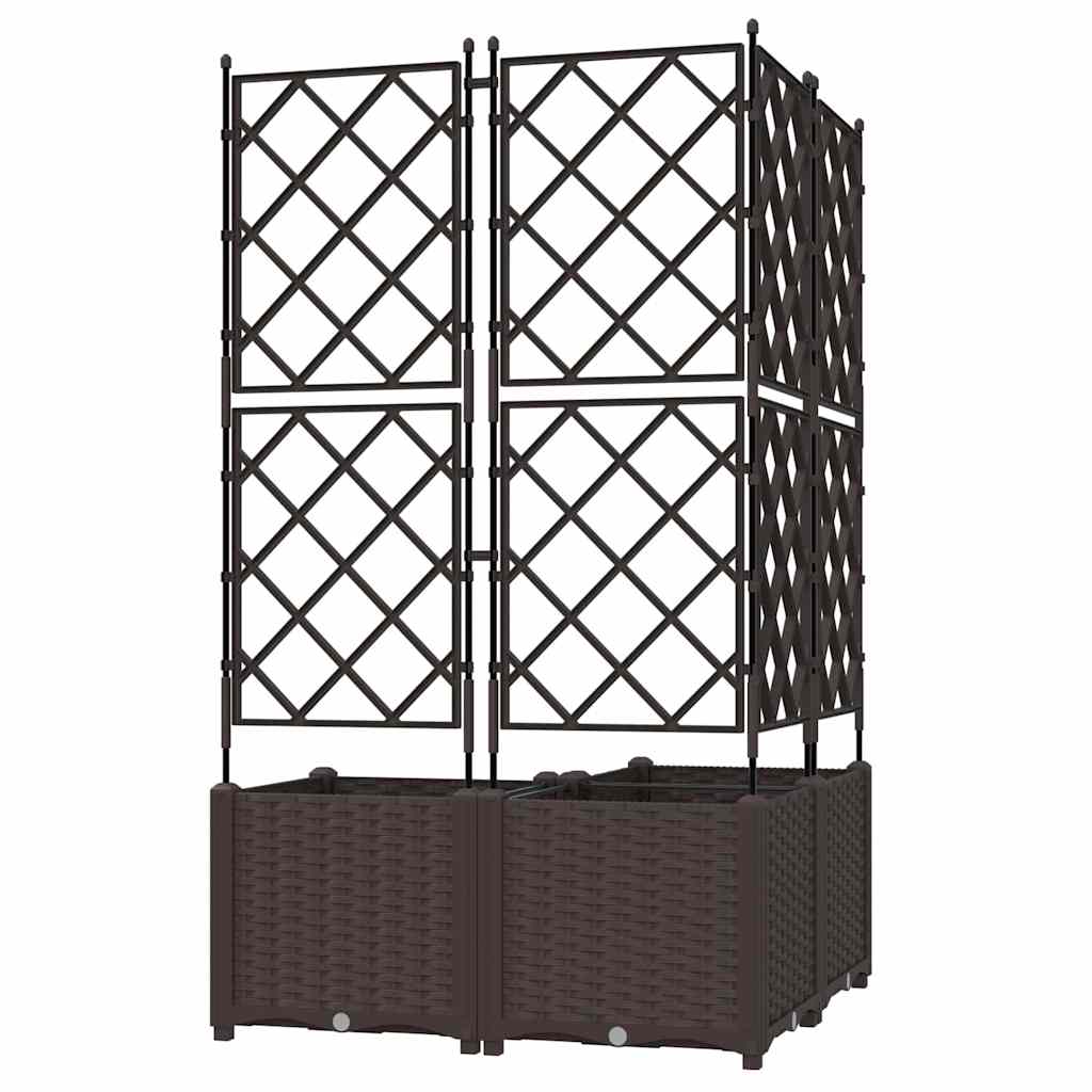 Have Blomsterkrukke 3 stk. Brun 80 x 80 x 143 cm PP
