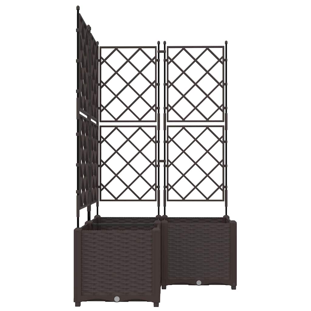 Have Blomsterkrukke 3 stk. Brun 80 x 80 x 143 cm PP
