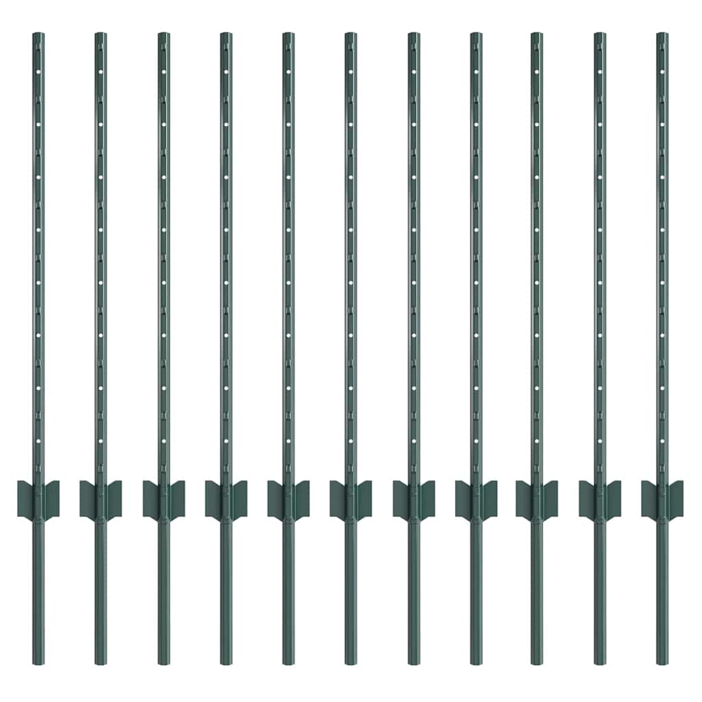 Einbetonierter Zaunpfosten 11 stk. Grøn 120 cm