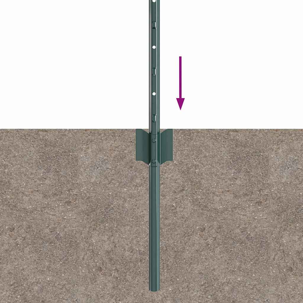 Einbetonierter Zaunpfosten 11 stk. Grøn 120 cm