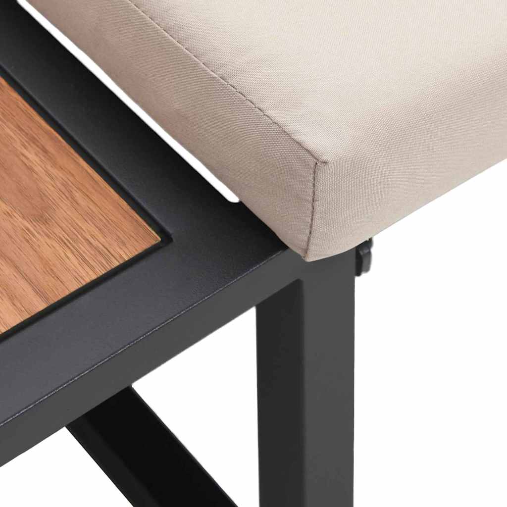 Havemøbelsofa 2-Antal sæder Gråbrun Stål