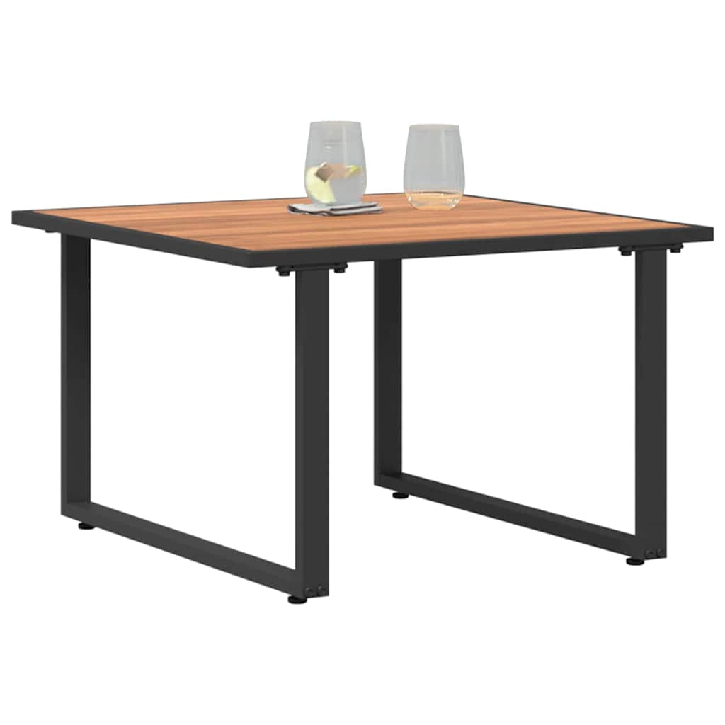 Sofabord Sort og Brunt 55 x 55 x 35 cm Pulverlakeret stål