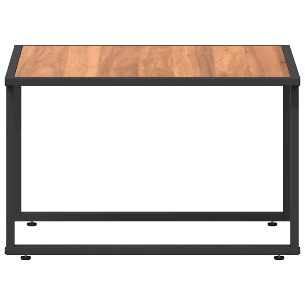 Sofabord Sort og Brunt 55 x 55 x 35 cm Pulverlakeret stål