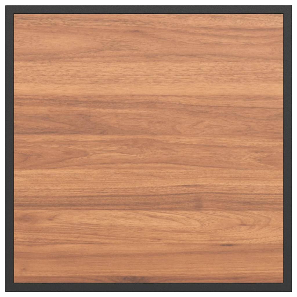 Sofabord Sort og Brunt 55 x 55 x 35 cm Pulverlakeret stål