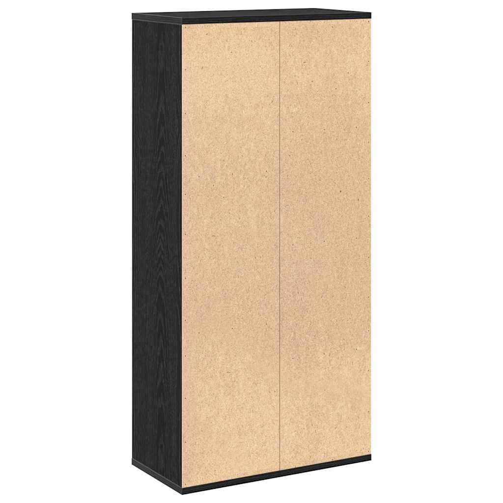 Bogreol 7 niveauer 50 x 25 x 102 cm Sort eg