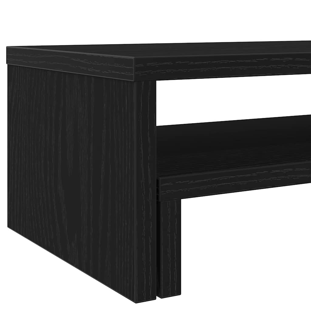 skærmholder 54x22x15 cm konstrueret træ sort egetræsfarve