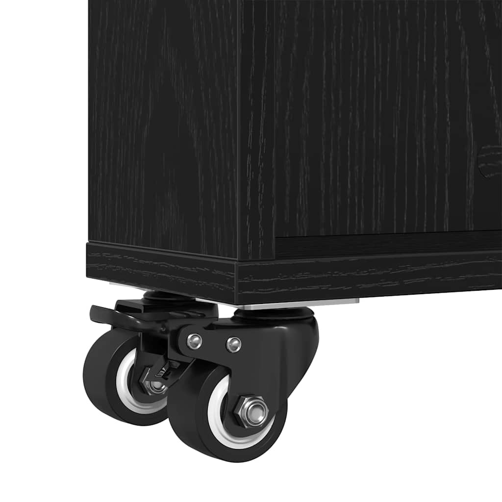 Narrow Storage Trolley 3 niveauer 48 x 13 x 68 cm Sort eg