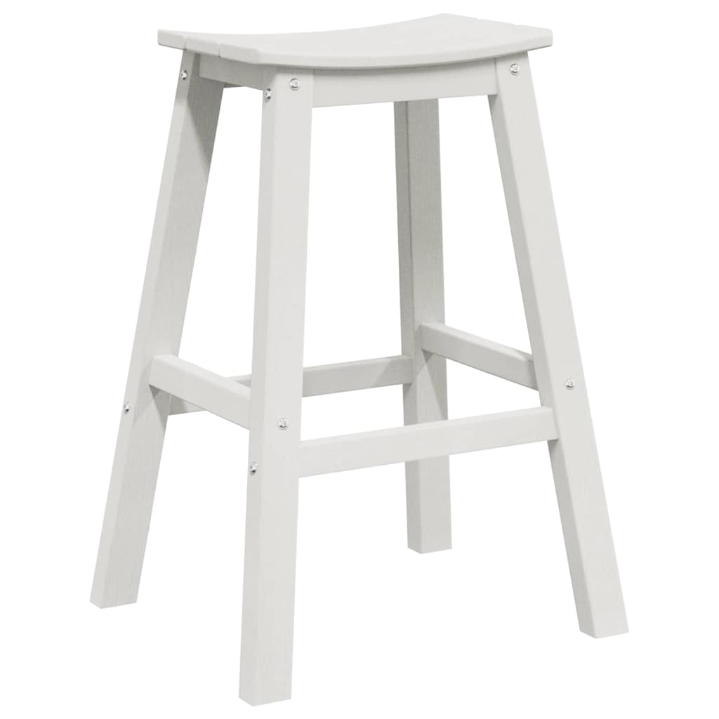 Barbænk 2 stk. Hvid 52 x 43 x 73,5 cm HDPE