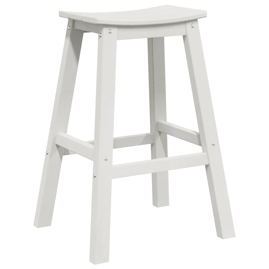 Barbænk 2 stk. Hvid 52 x 43 x 73,5 cm HDPE