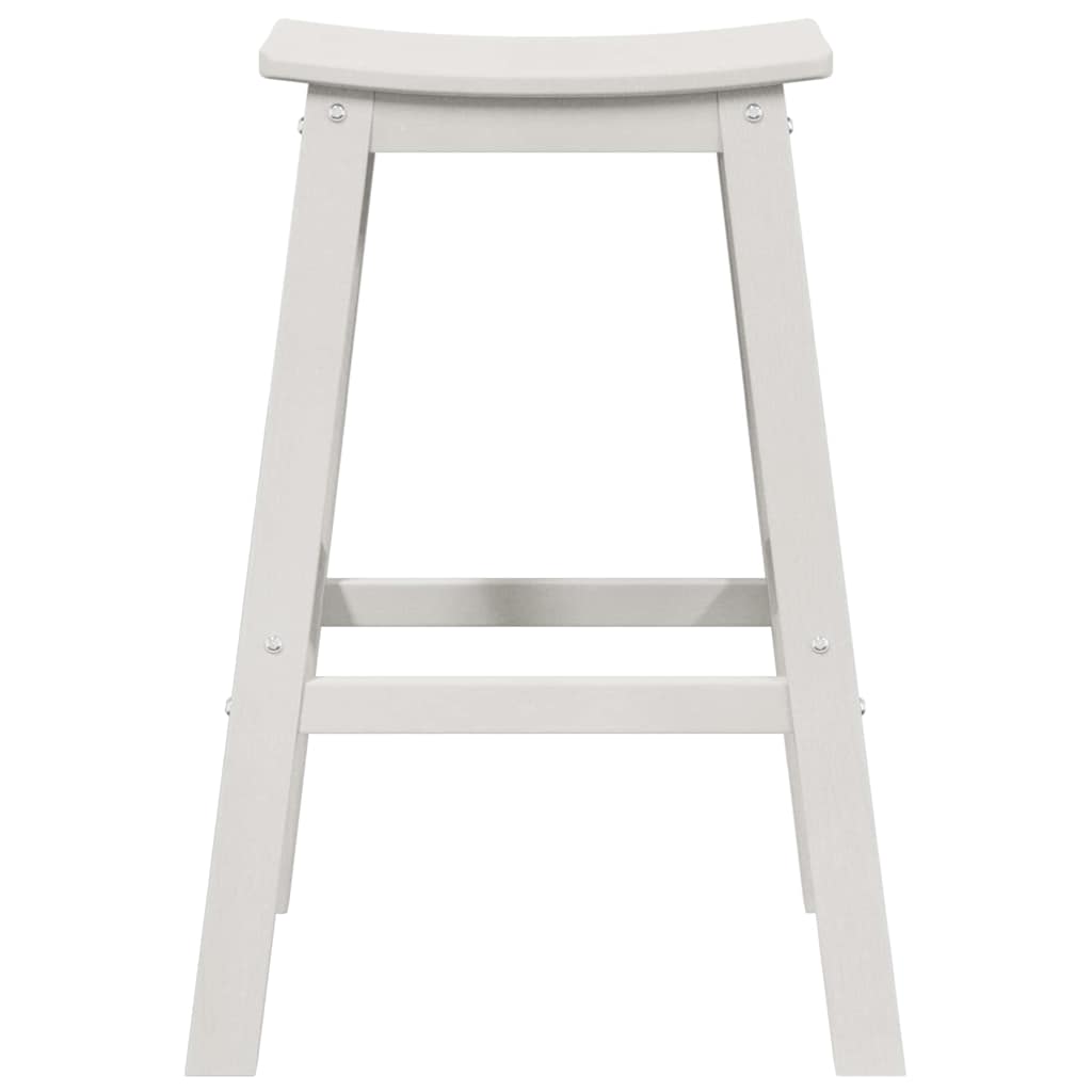 Barbænk 2 stk. Hvid 52 x 43 x 73,5 cm HDPE