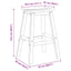 Barbænk 2 stk. Hvid 52 x 43 x 73,5 cm HDPE