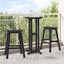 Barbænk 2 stk. Sort 52 x 43 x 73,5 cm HDPE
