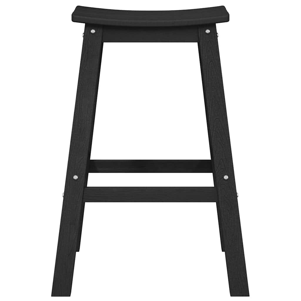 Barbænk 2 stk. Sort 52 x 43 x 73,5 cm HDPE