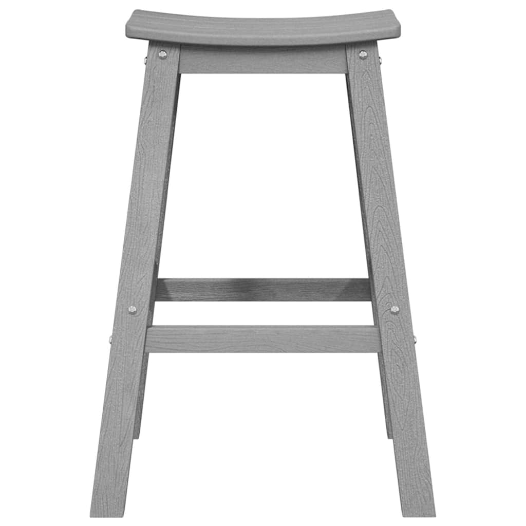 Barbænk 2 stk. Lysegrå 52 x 43 x 73,5 cm HDPE