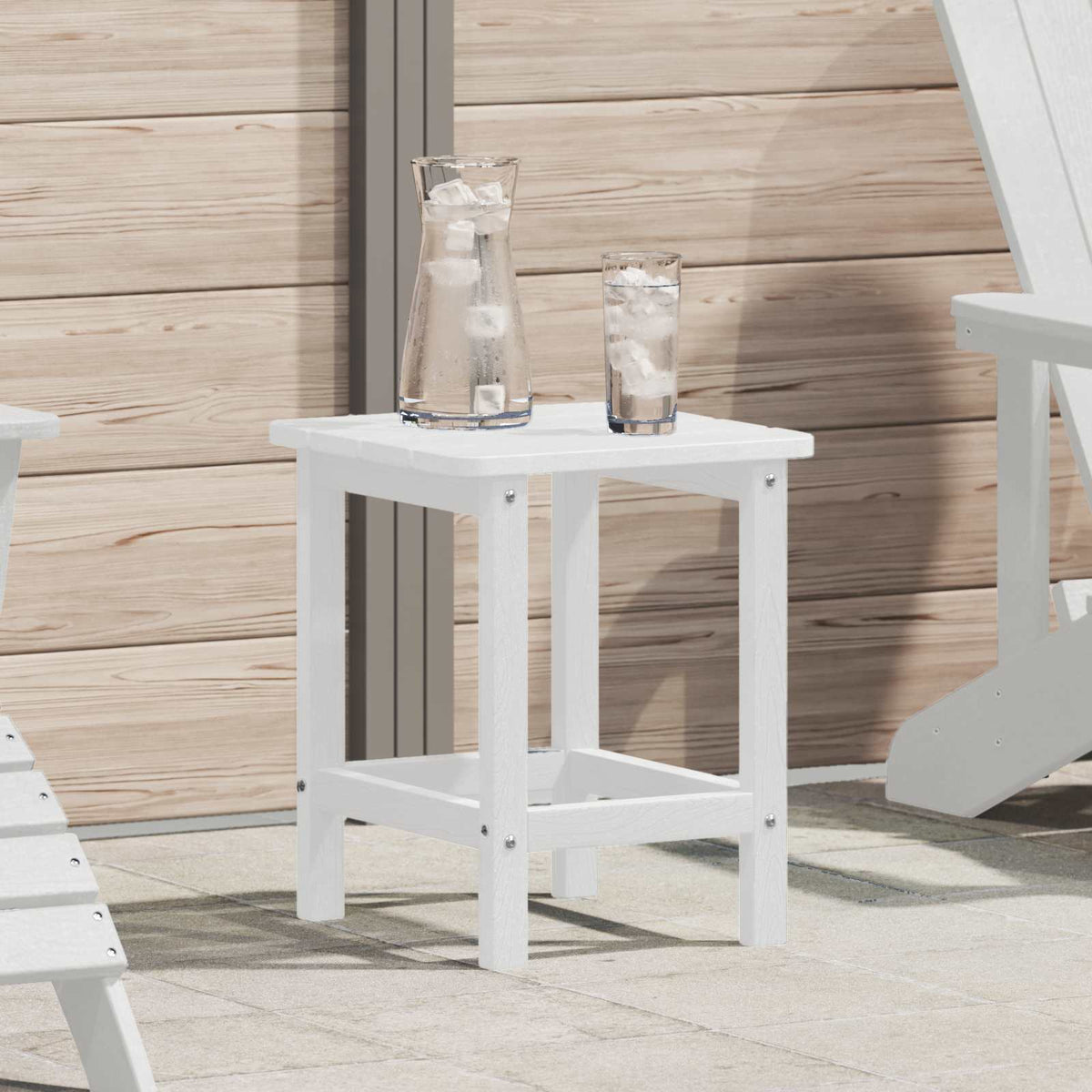 Sidebord Hvid 38 x 38 x 46 cm Polyethylen
