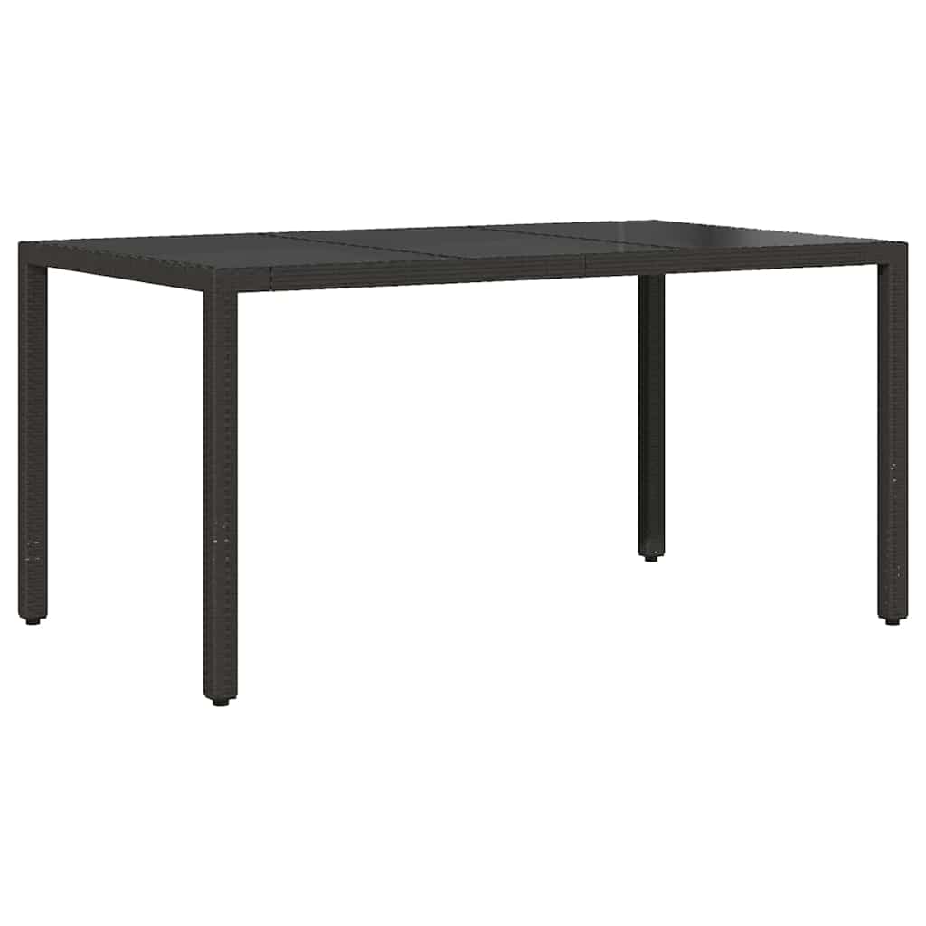 Have Spisebordssæt 5 stk. Sort polyrattan