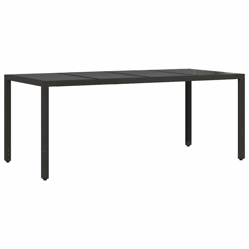 Have Spisebordssæt 9 stk. Sort polyrattan
