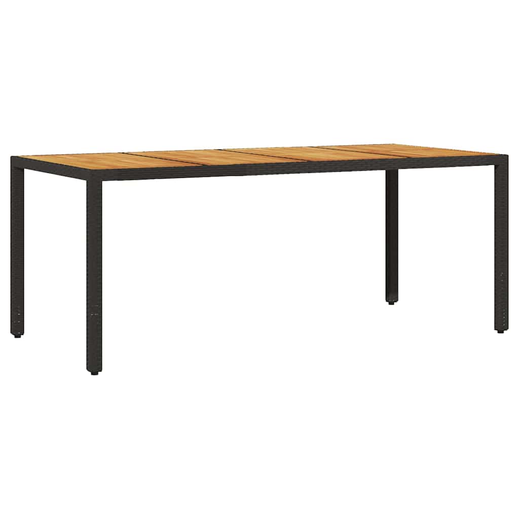 Have Spisebordssæt 9 stk. Sort polyrattan