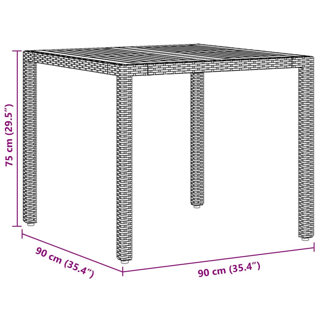 Have Spisebordssæt 3 stk. Beige polyrattan