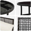Have Spisebordssæt 3 stk. Sort polyrattan