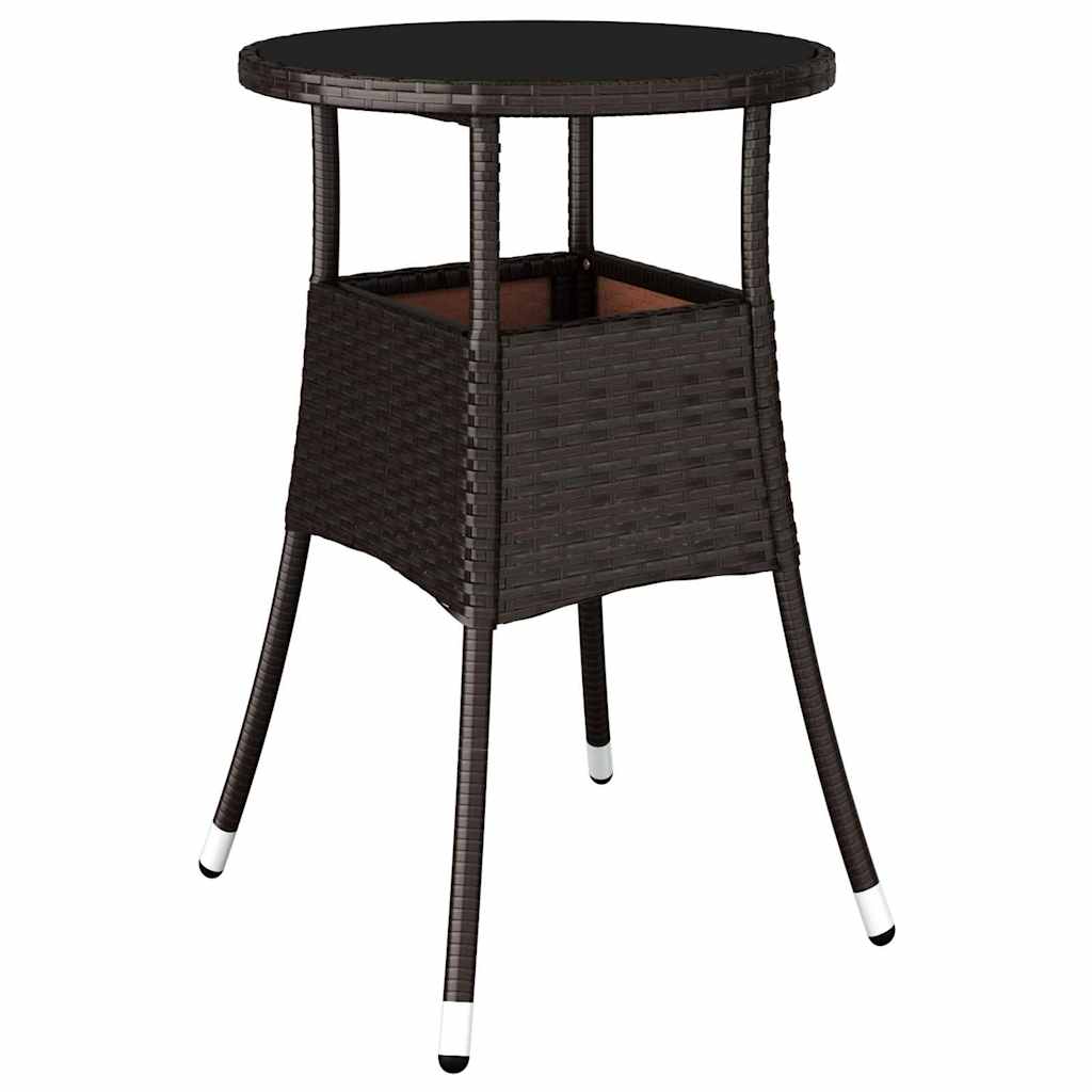 Have Spisebordssæt 3 stk. Brun polyrattan