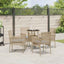 Have Spisebordssæt 5 stk. Beige polyrattan