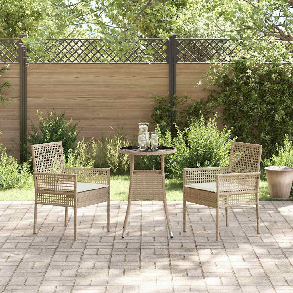 Have Spisebordssæt 3 stk. Beige polyrattan