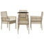 Have Spisebordssæt 5 stk. Beige polyrattan