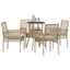 Have Spisebordssæt 5 stk. Beige polyrattan