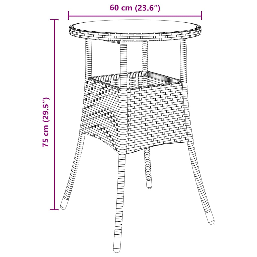 Have Spisebordssæt 5 stk. Beige polyrattan