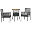 Have Spisebordssæt 3 stk. Sort polyrattan