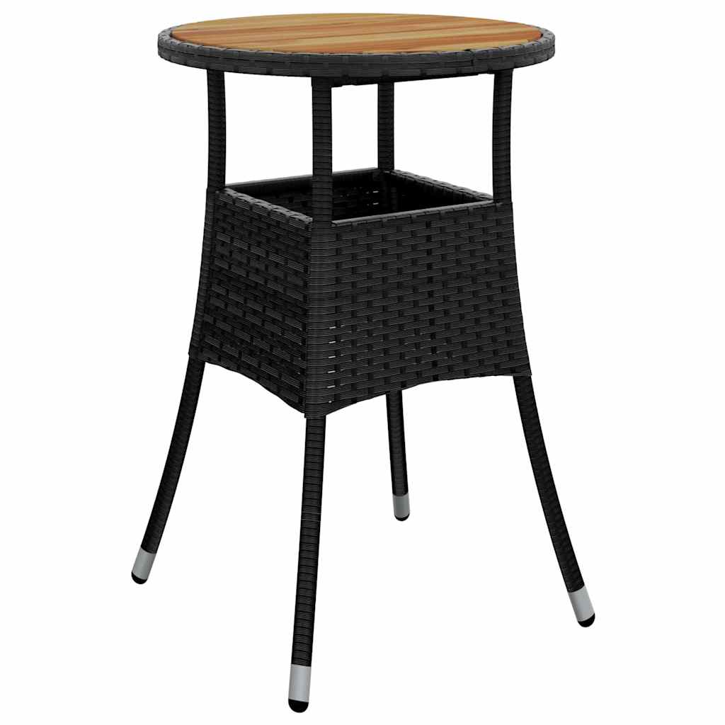 Have Spisebordssæt 3 stk. Sort polyrattan