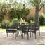 Have Spisebordssæt 5 stk. Sort polyrattan