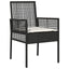 Have Spisebordssæt 5 stk. Sort polyrattan