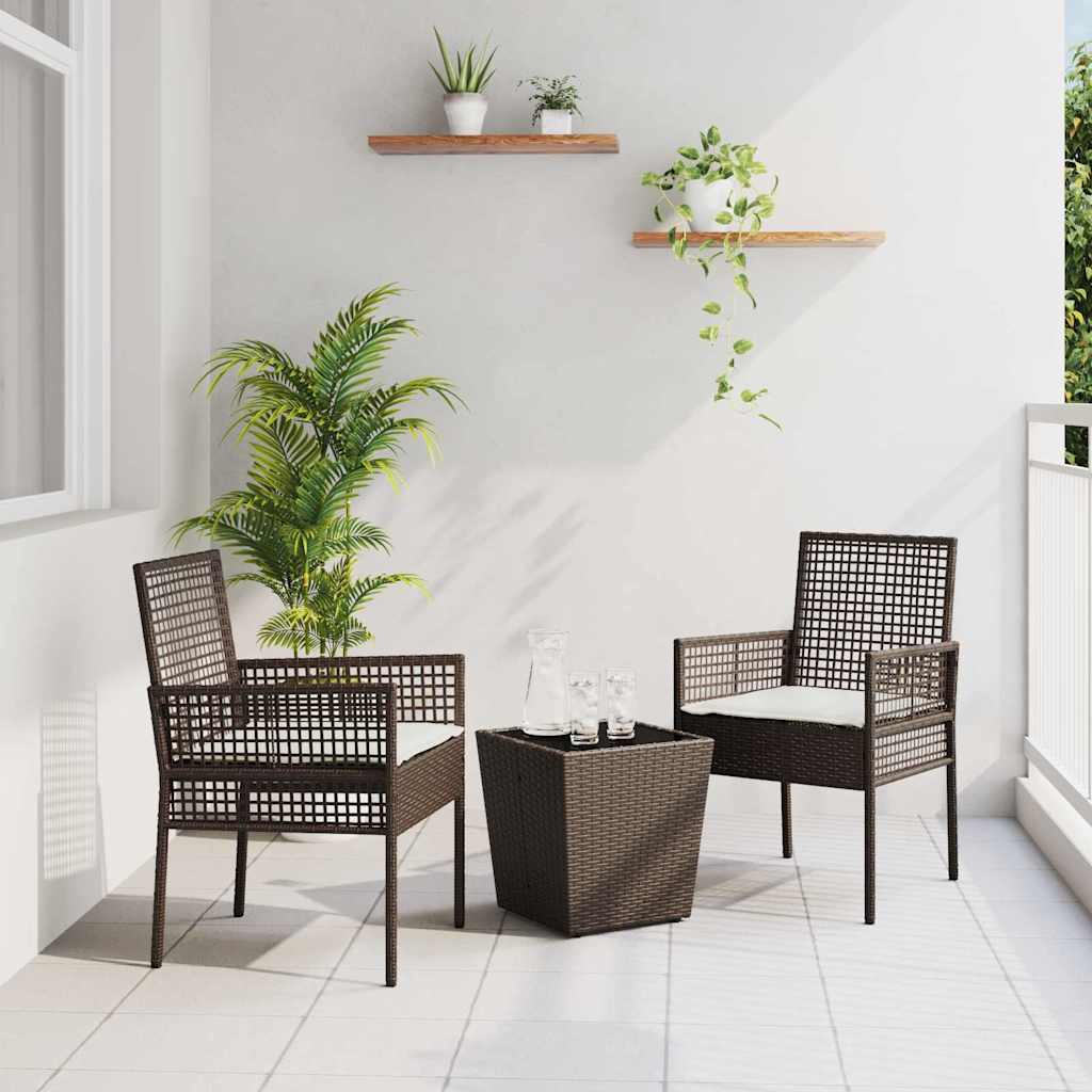 Have Bistro Sæt 3 stk. Brun polyrattan