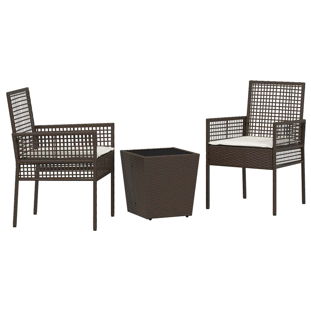 Have Bistro Sæt 3 stk. Brun polyrattan