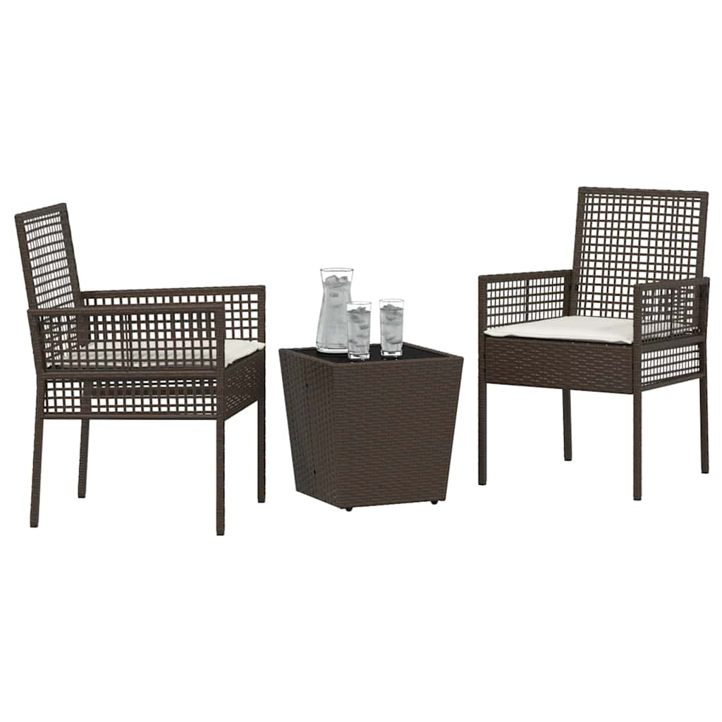 Have Bistro Sæt 3 stk. Brun polyrattan