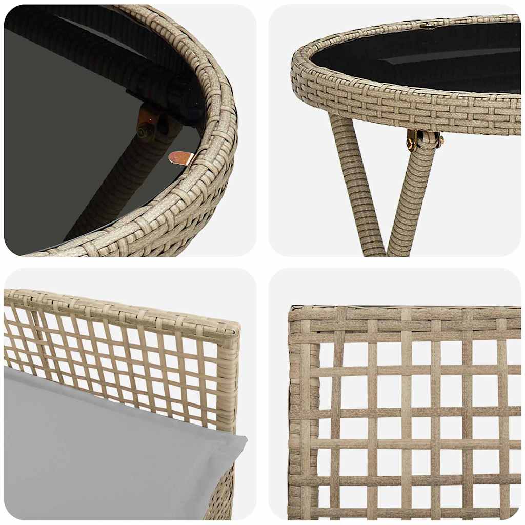 Have Bistro Sæt 3 stk. Beige polyrattan