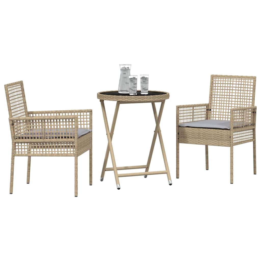 Have Bistro Sæt 3 stk. Beige polyrattan