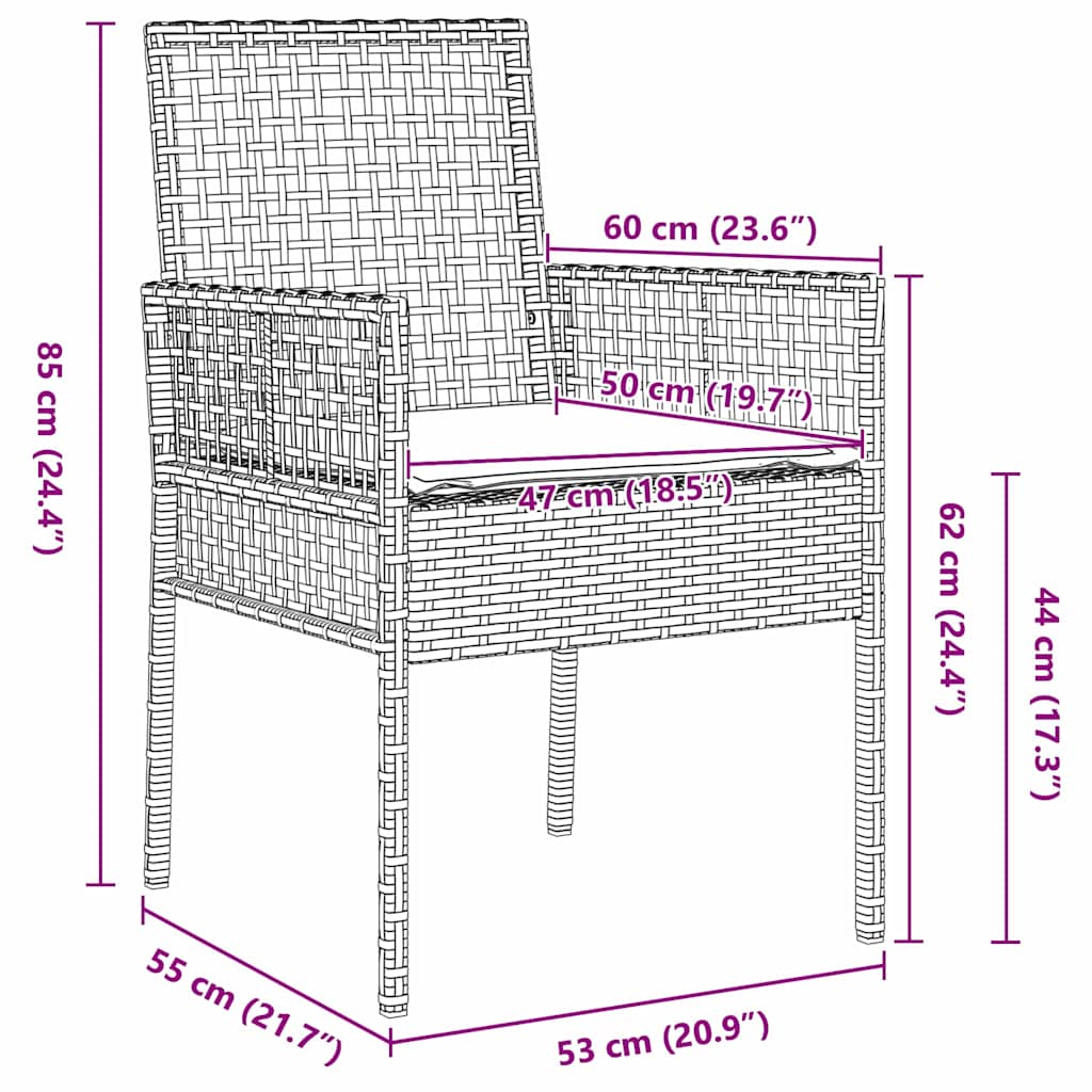 Have Bistro Sæt 3 stk. Beige polyrattan