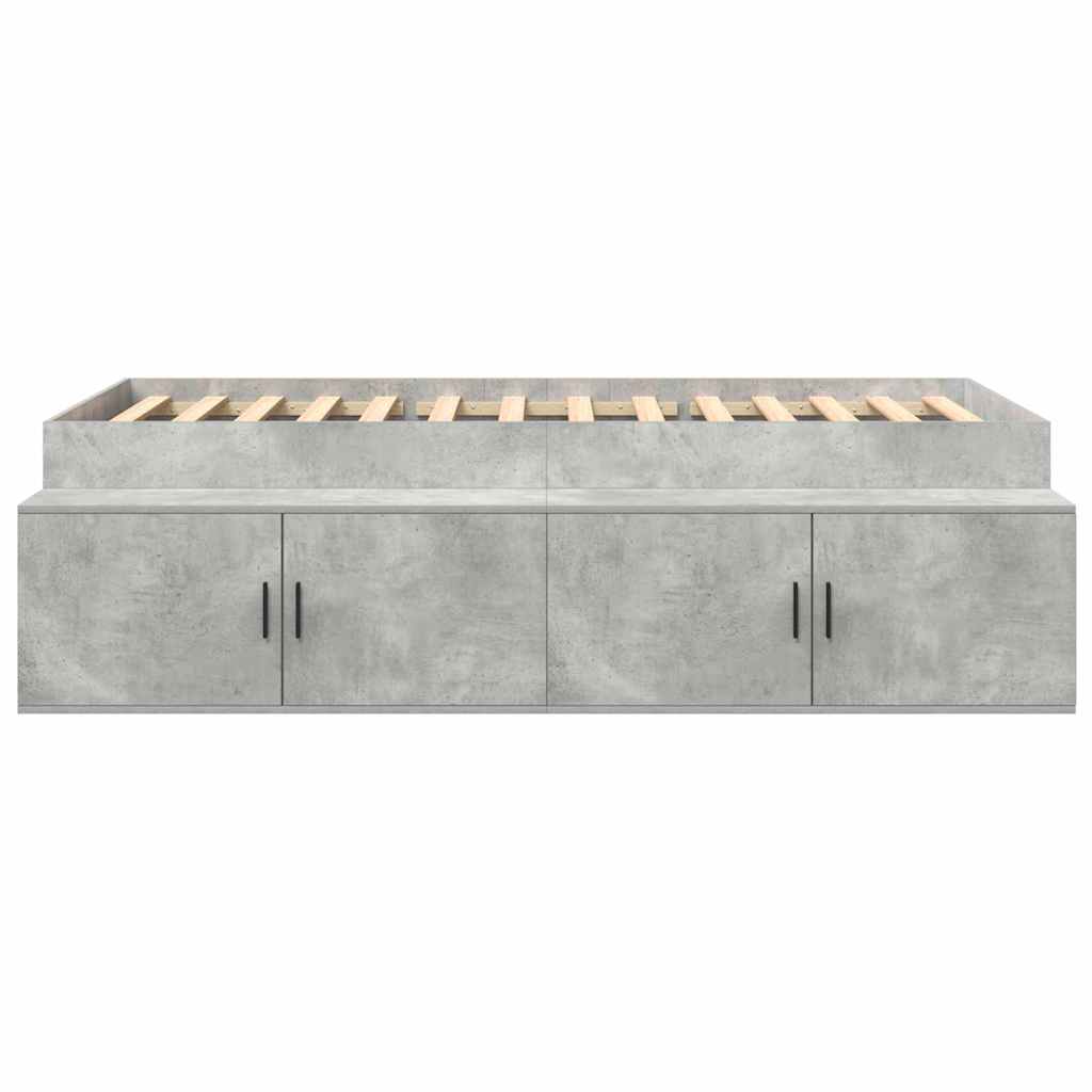 Sengestel med skuffe Beton Grå 100 x 200 cm Konstrueret træ