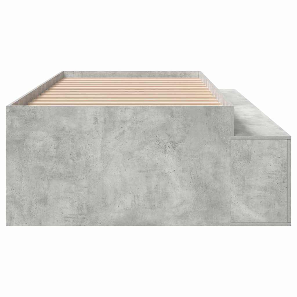 Sengestel med skuffe Beton Grå 100 x 200 cm Konstrueret træ