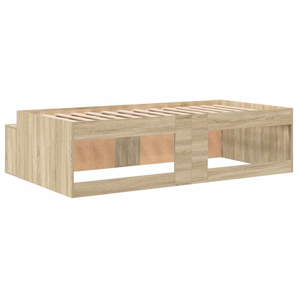 Sengestel med skuffe Sonoma eg 80 x 200 cm Konstrueret træ