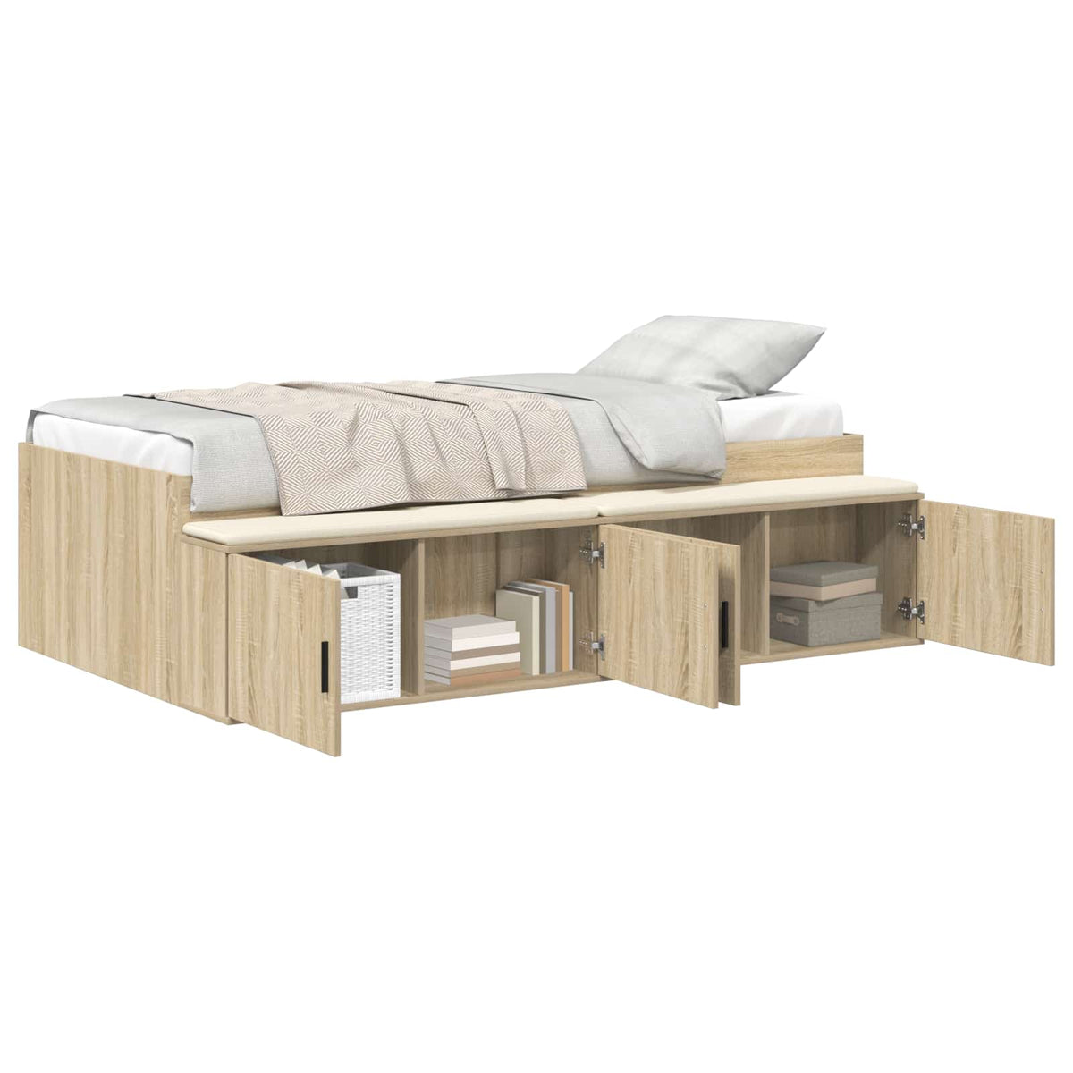 Sengestel med skuffe Sonoma eg 70 x 190 cm Konstrueret træ