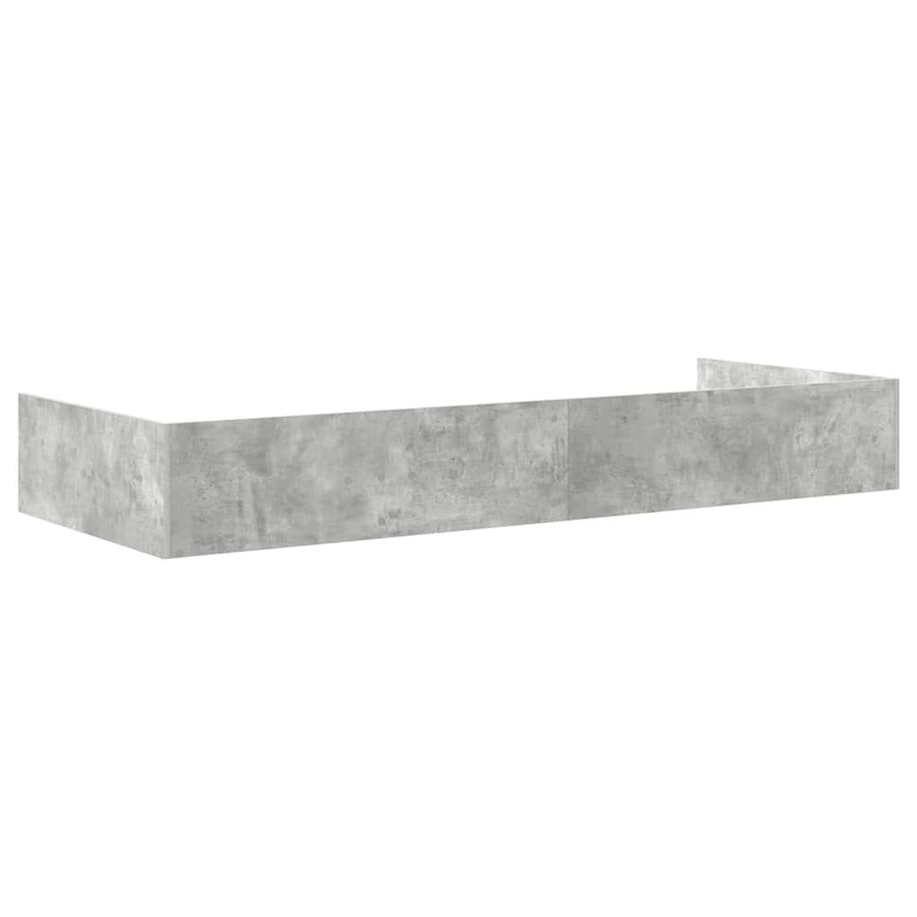 Sengestel med skuffe Beton Grå 100 x 200 cm Konstrueret træ