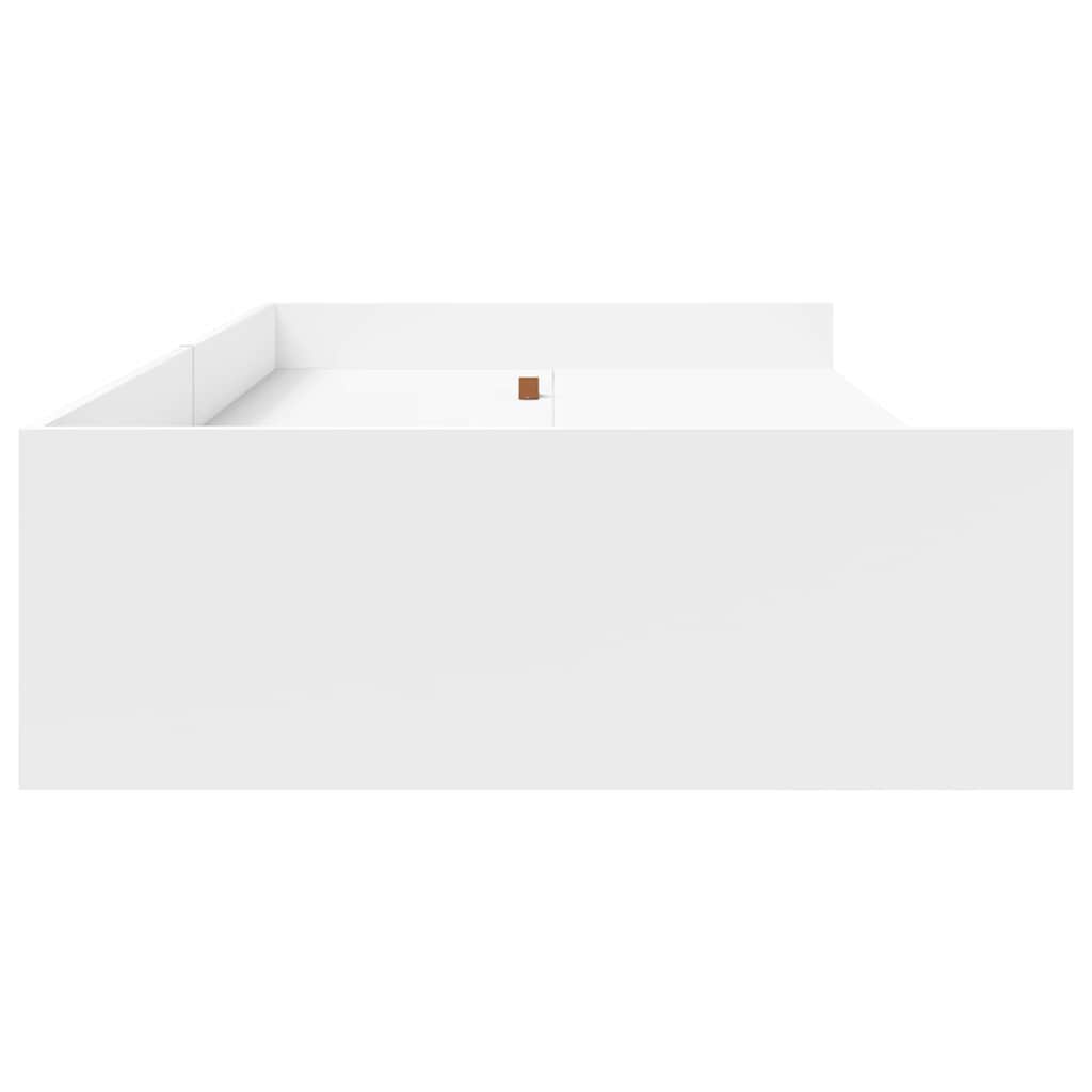 Sengestel med skuffe med dør Hvid 90 x 200 cm Konstrueret træ