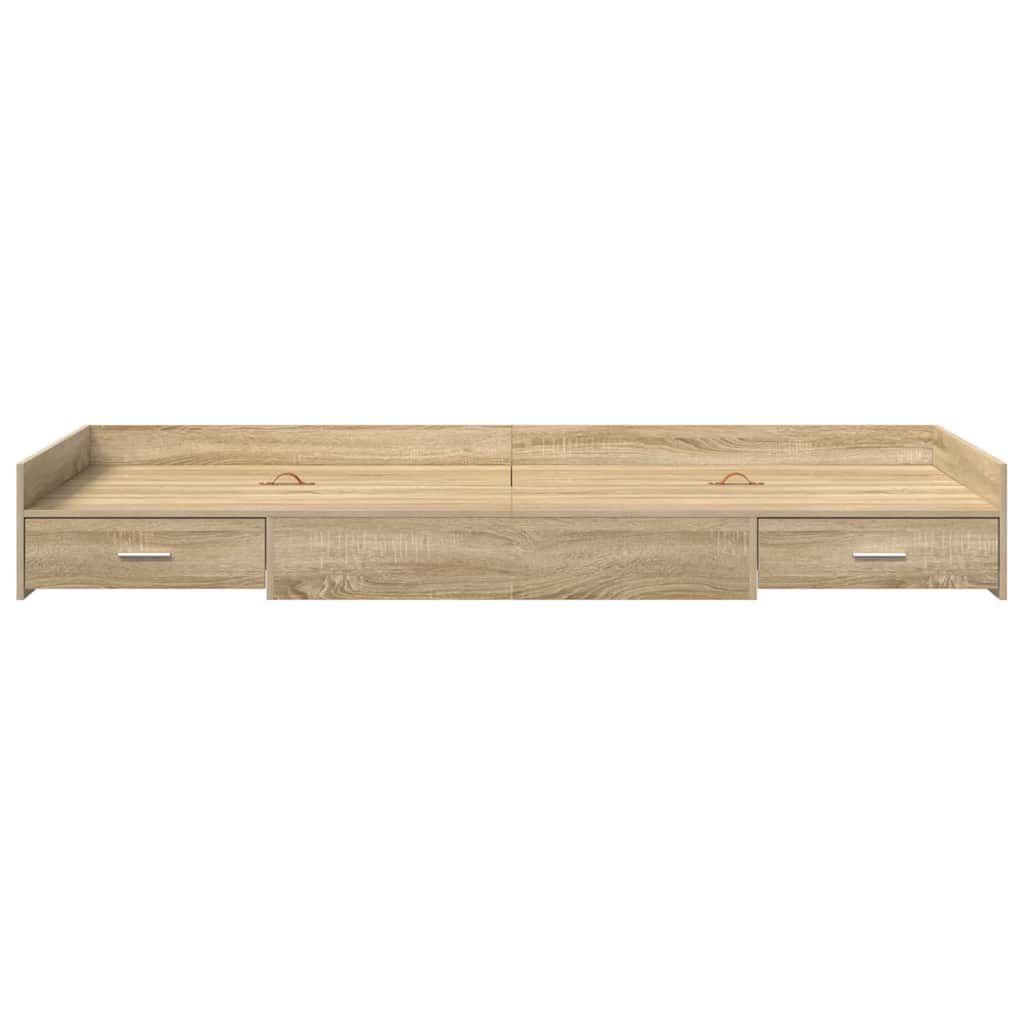 Sengestel med skuffe Sonoma eg 80 x 200 cm Konstrueret træ