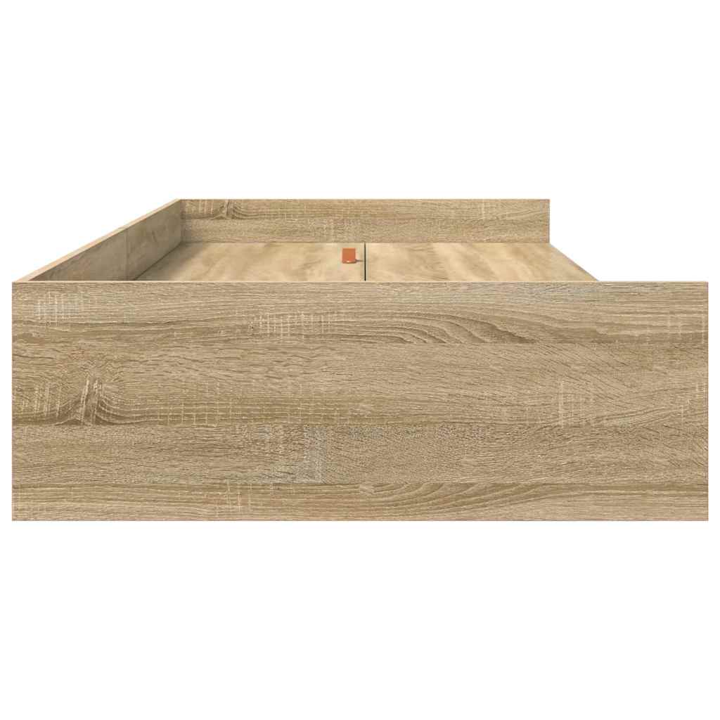 Sengestel med skuffe Sonoma eg 75 x 190 cm Konstrueret træ