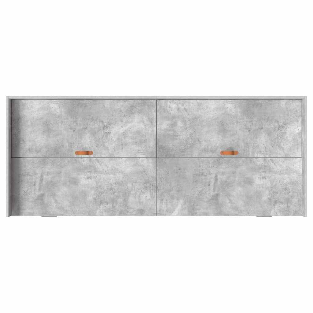 Sengestel med skuffe Beton Grå 75 x 190 cm Konstrueret træ